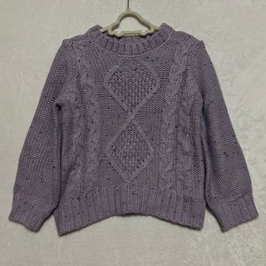 New! Oshkosh B’gosh Girls Purple Long Sleeve Sweater Size 4T